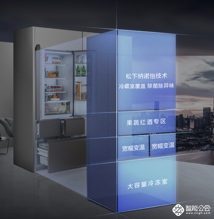 松下冰箱即将发布新品，厨居一体化、精细空间分区或成关键词 智能公会
