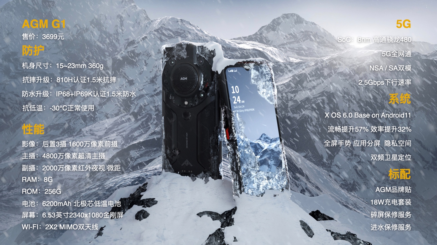 AGM发布新旗舰AGM G1，可以零下40度使用的手机 智能公会