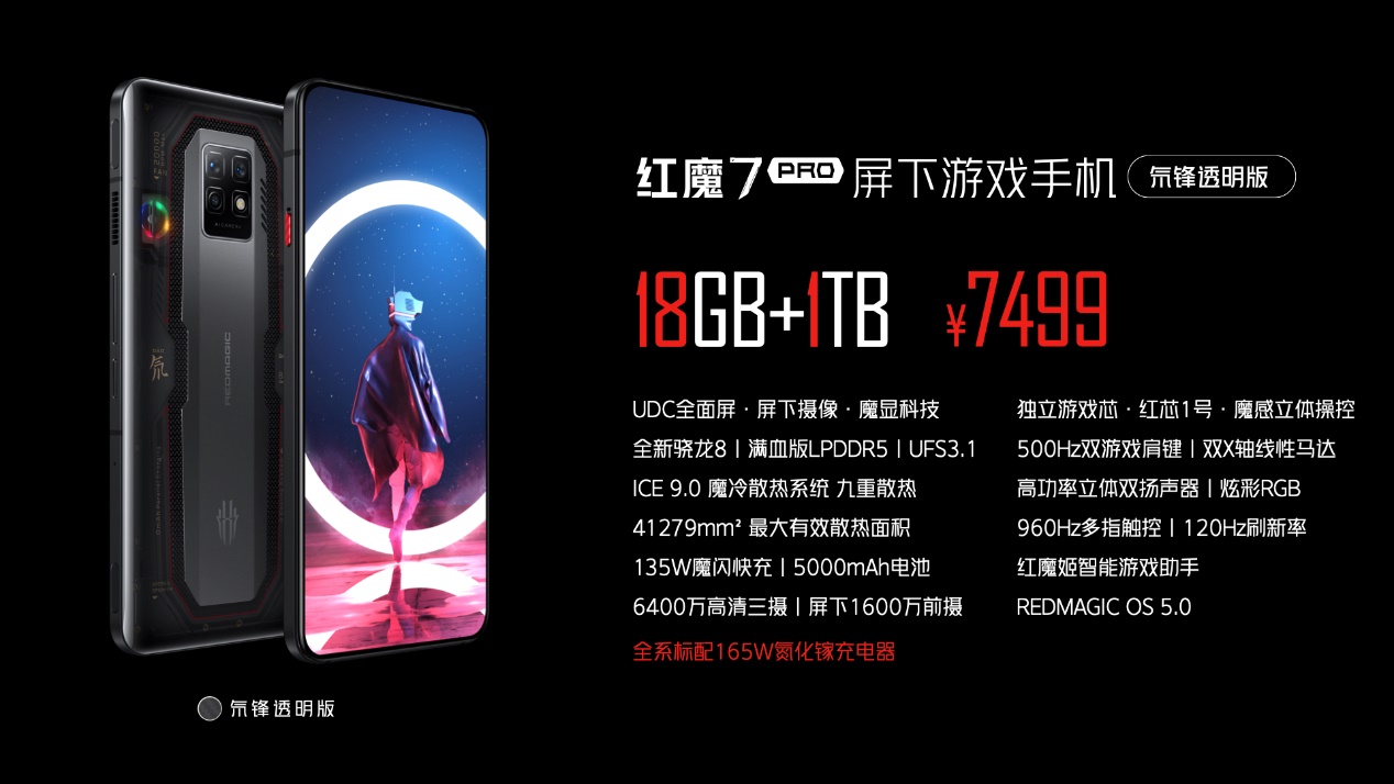 标配165W快充！行业唯一屏下摄像游戏手机红魔7仅3899元起 智能公会