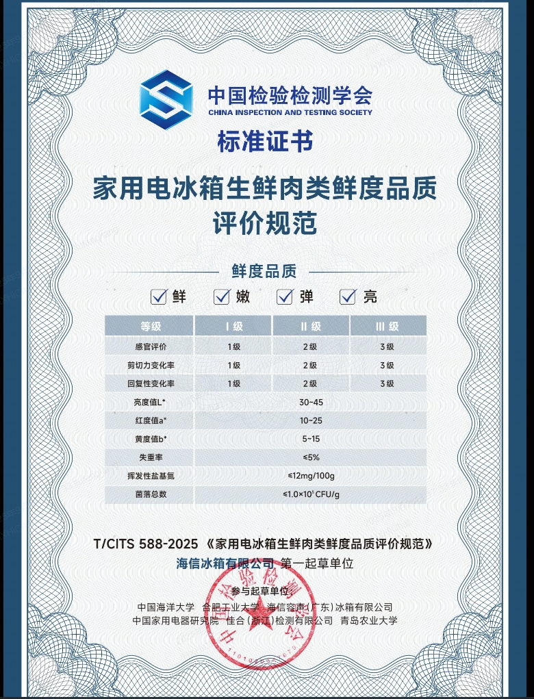 引领产业升级，海信冰箱成为生鲜肉类保鲜标准制定者！  智能公会